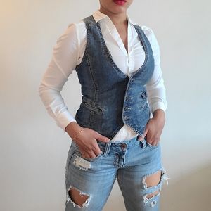 H&M Blue Denim Vest